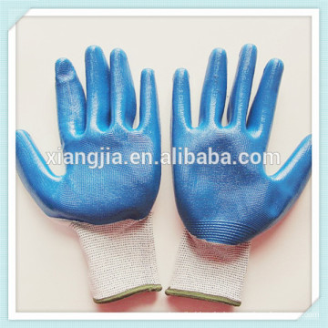 Latex beschichtete Handschuhe, Sicherheits-Gummihandschuhe, blaue Gummi beschichtete industrielle Arbeiter-Sicherheitshandschuhe